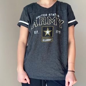 United States Army Fitted V-Neck Short Sleeved Tee Shirt